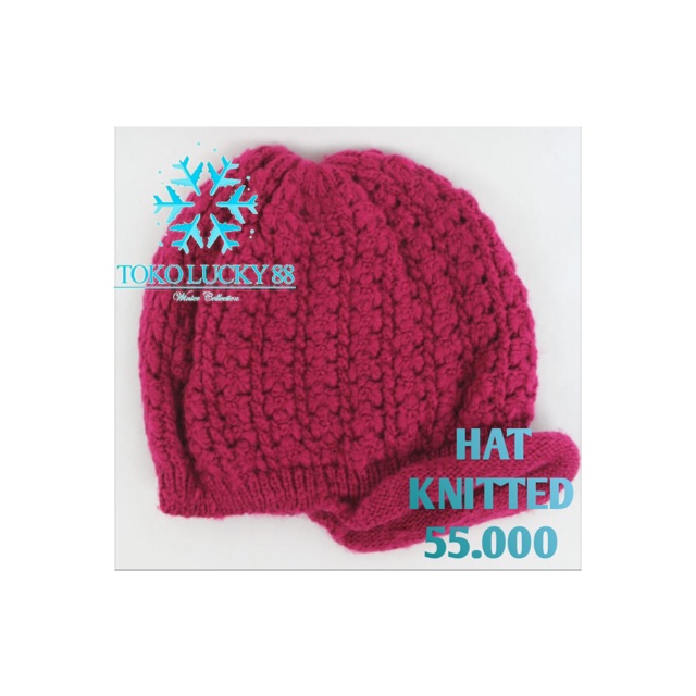 Hat Knitted Topi Rajut Wool Hat Knitted