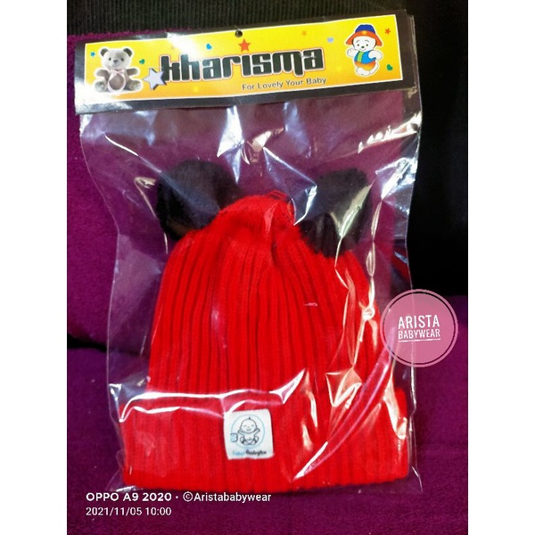 BABYKU - topi/kupluk bayi rajut pompom
