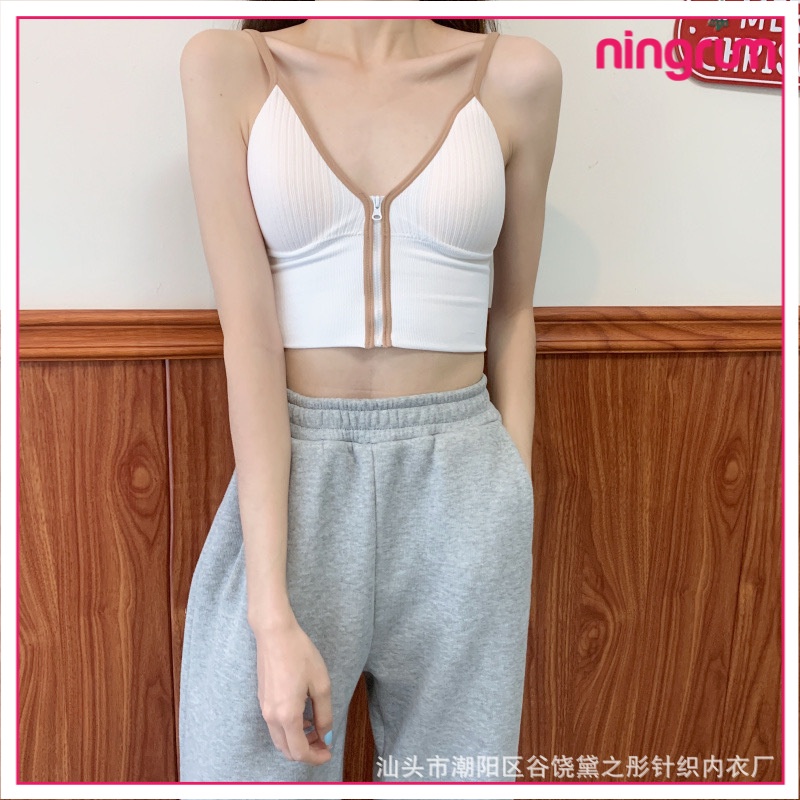 Ningrum Pakaian Dalam Bra Wanita BH Wanita Bra sport resleting depan beha wanita tanpa kawat bh fashion - 2052