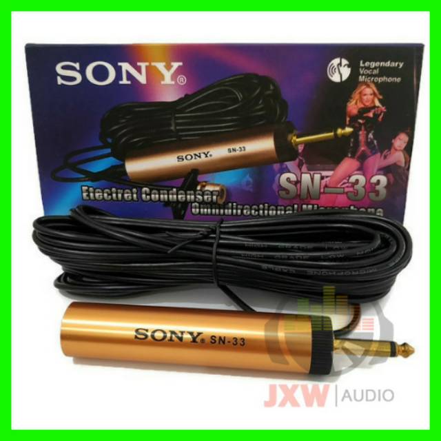 MIC JEPIT KABEL SONY SN 33 / MICROPHONE SONY KABEL SN-33 / MIC SONY SN33