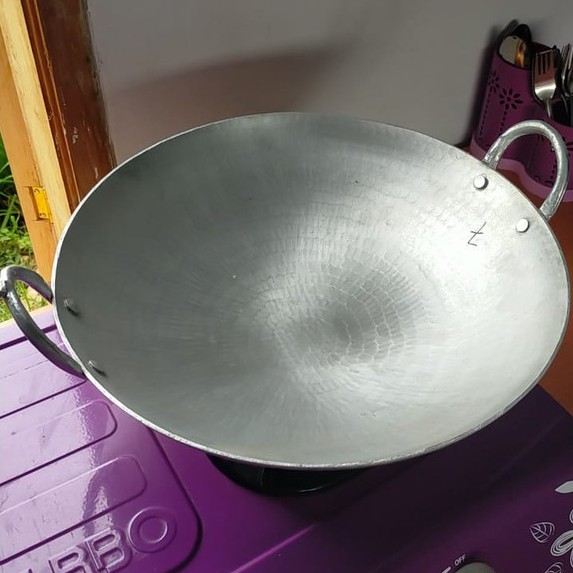 Wajan Aluminium Anti Lengket Uk 28cm Penggorengan Tebal Bukan Stainless Atau Enamel Kuali Asli Alumi