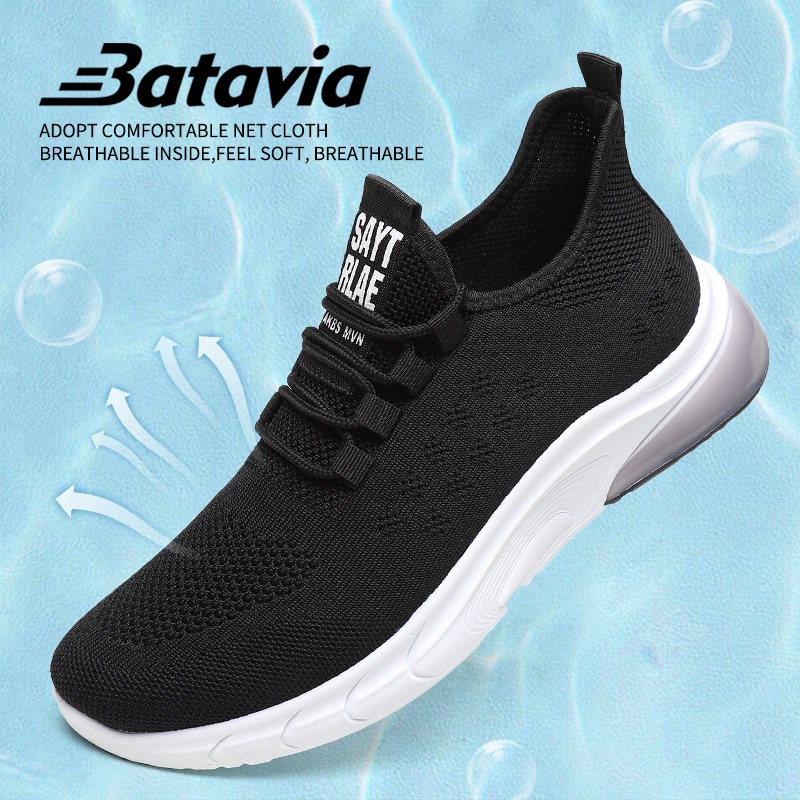 Batavia Sepatu olahraga impor premium laki terbaru rajut adem antislip antiaus sepatu lari dan sekolah anak B10