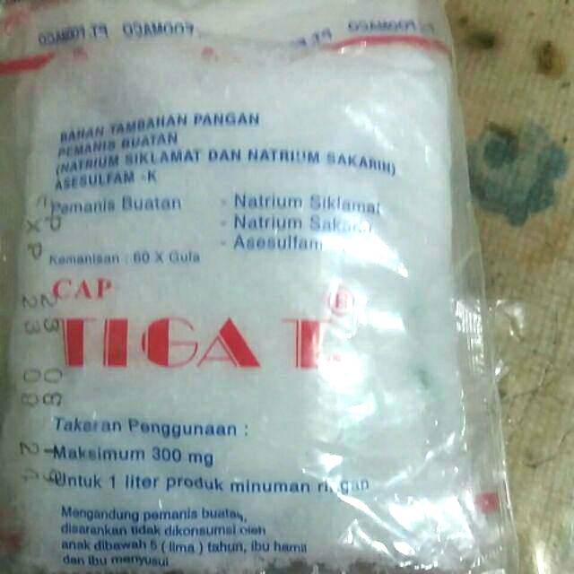 

Pemanis buatan cap Tiga T 25gr / natrium sinklamat