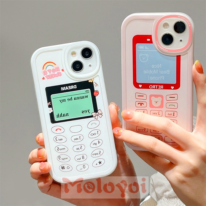 NOKIA Soft Case Desain Tombol Pink Gaya Vintage Untuk Vivo Y21 Y12 Y15s Y12i Y17 Y1S Y51A Y20 Y15 Y21T Y31 Y12S Y30 Y15 Y33S Y21 Y15 Y20S Y21T Y01 Y21S Y21 Y21T Y50S Y33S Y1S Y95