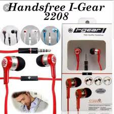 Headset Earphone I-Gear Super Bass 2208 Mic for All Type Hp