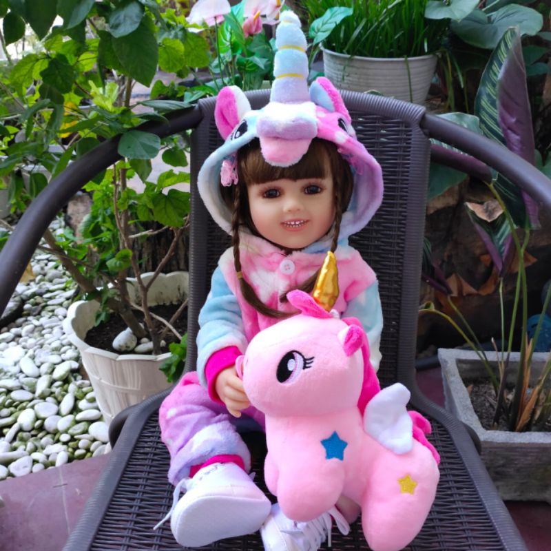 Boneka Bayi Reborn Tertawa  Senyum Realistis Full Silikon 55 cm dan 60 cm premium