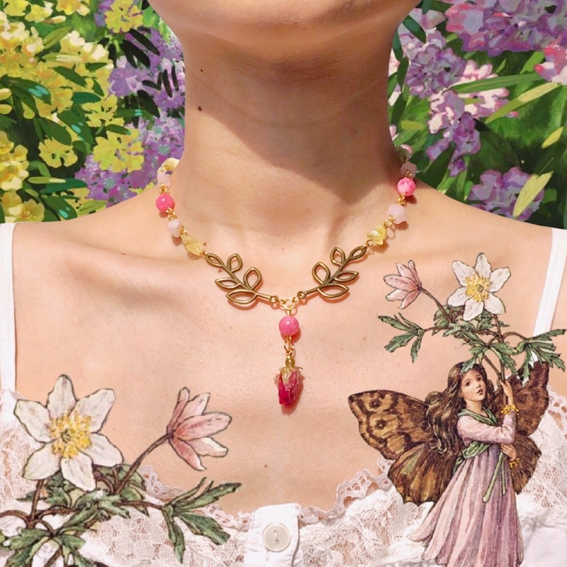 windflower fairy inspired necklace