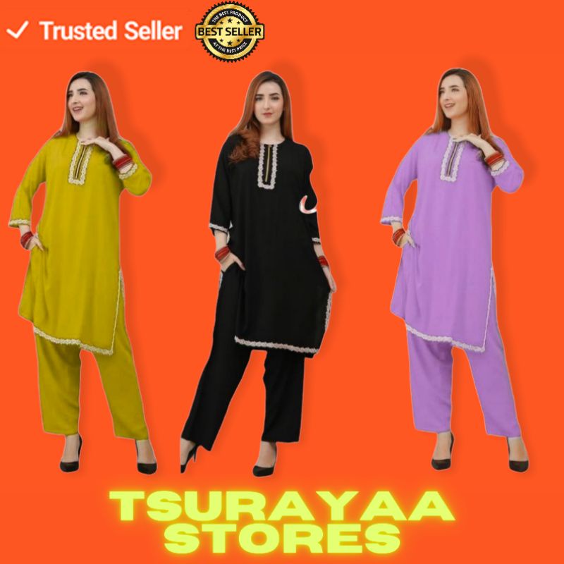 One Set Tunik India Renda Polos