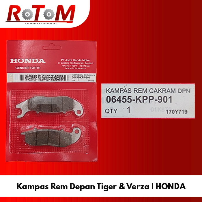 Kampas Rem Dispad Depan Tiger & Verza | HONDA