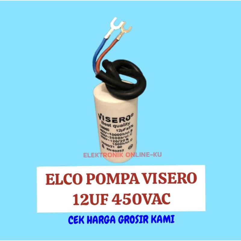 CAPASITOR POMPA ELCO POMPA KAPASITOR BULAT 12UF 450VAC