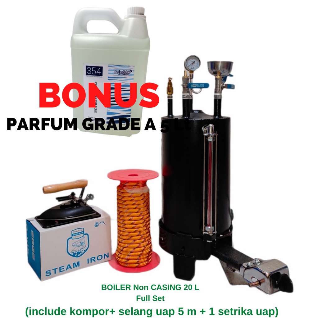 BOILER/SETRIKA UAP/SETRIKA UAP LAUNDRY/SETRIKA UAP NON CASING STAINLESS BOILER LAUNDRY 20 LITER