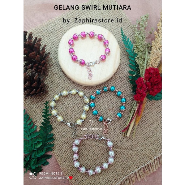 Zaphirastore - GELANG SWIRL MUTIARA | GELANG PEREMPUAN