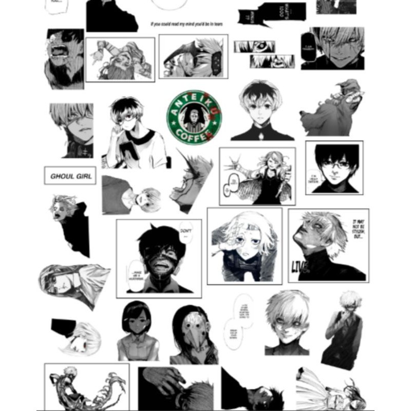 

STIKER TOKYO GHOUL CREEPY MODE !! 35 PCS