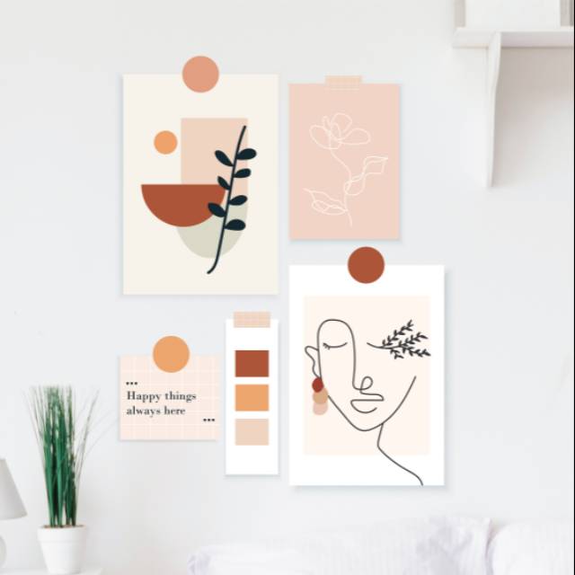 Poster hiasan  dinding  aesthetic  set ARA SERIES Shopee  