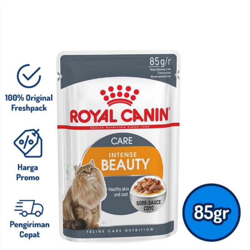 Royal Canin Intense Beauty In Jelly Makanan Kucing Dewasa Wet 85gr