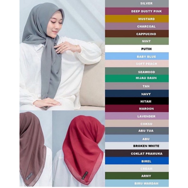 Hijab segi empat Merk. REKAH HIJAB
