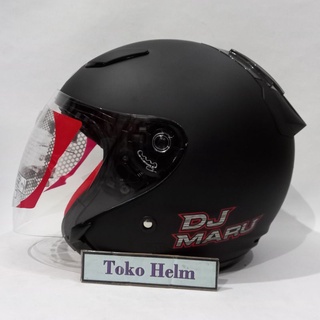 Jual Helm KYT Half face KYT DJ MARU Solid HITAM DOFF ORIGINAL KYT black