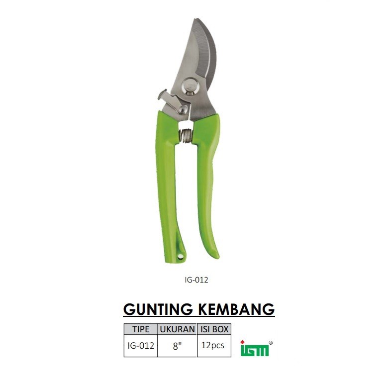 TERMURAH IGM IG 012 UKURAN 8 INCH GUNTING DAHAN / DAUN / RANTING TANAMAN SERBAGUNA