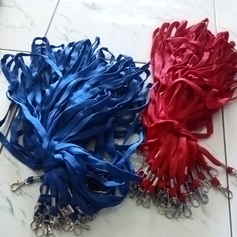 

tali id card khsus merah biru isi 100pcs