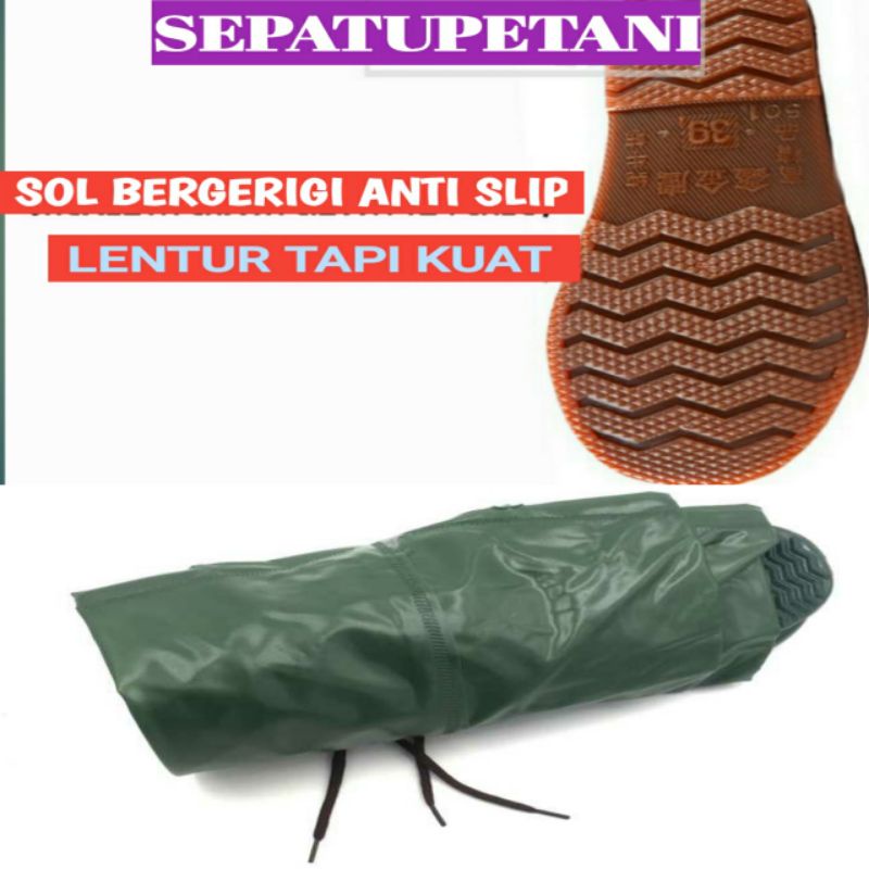 Sepatu Boots Boot Import/Ap Boots/Sepatu Boot Sawah Petani/Sepatu Anti Air Hujan/Sepatu Boot Tinggi Lentur