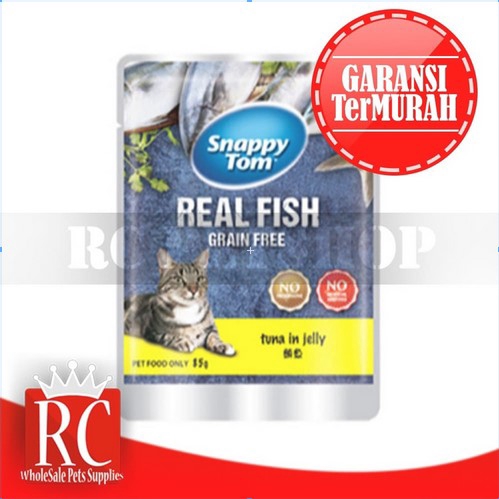 MAKANAN KUCING BASAH SNAPPY TOM POUCH SACHET CAT WET FOOD 85 GR 85GR