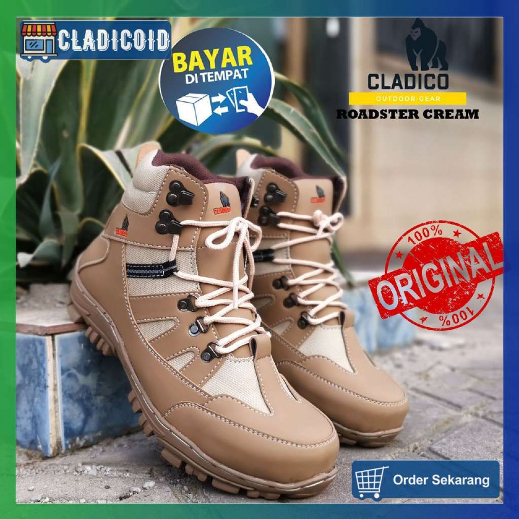 SEPATU SAFETY PRIA UJUNG BESI CLADICO ROADSTER TINGGI ORIGINAL  SEPATU KERJA LAPANGAN, BERKENDARA