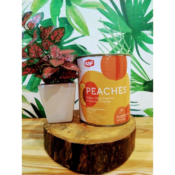 Kaf Peaches in Syrup / Buah Peach Kaleng 820gr