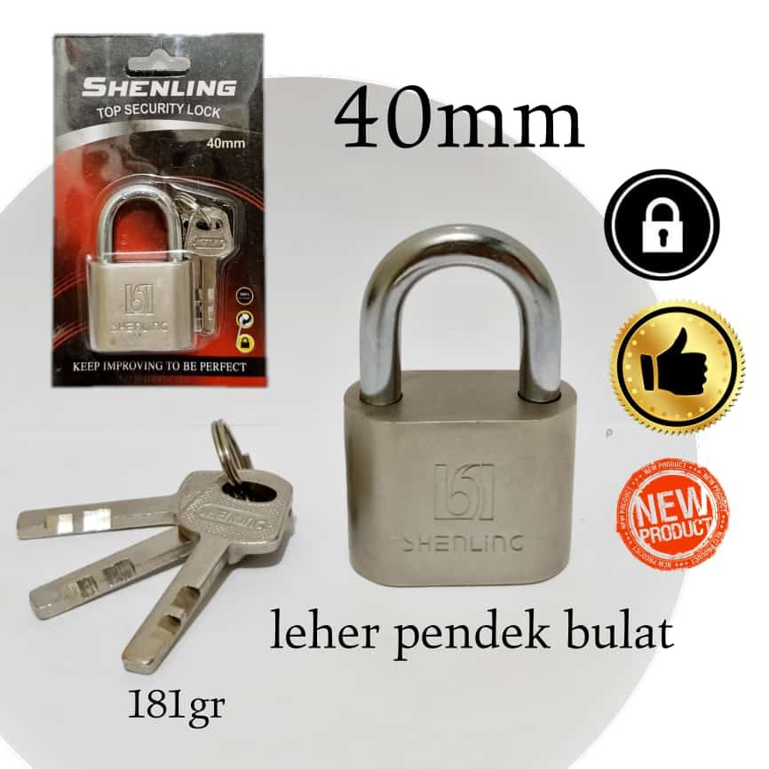 GEMBOK 40 MM LEHER PENDEK MURAH ANTI MALING