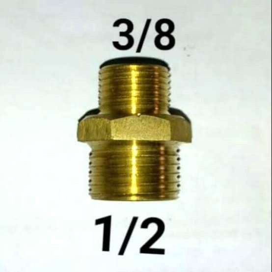 Double nepel 1/2 x 3/8 untuk tival / fanal