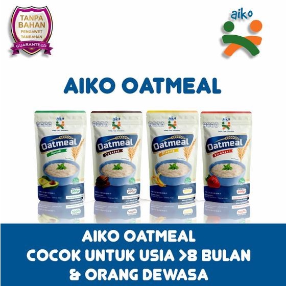 AIKO Oatmeal Bayi dan Dewasa 200gr Cereal Sehat Sereal Oat