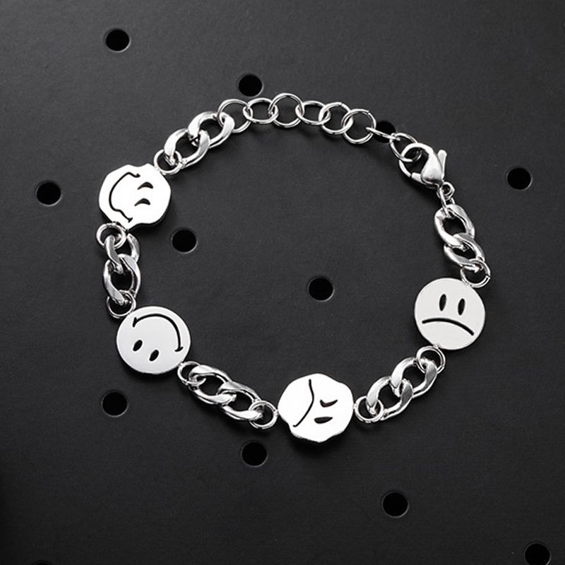 Emoji Smiley Bracelet Korean Version Of The Tide Simple Personality Street Hip-hop