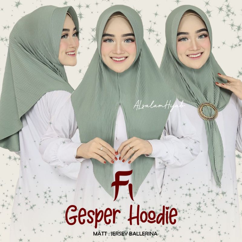 GESPER HOODIE PLISKET / JILBAB PLISKET / BERGO PLISKET JILBAB INSTAN JILBAB JERSEY HIJAB INSTAN