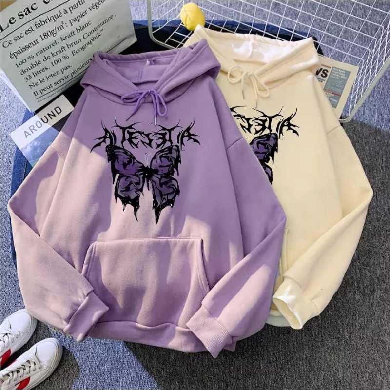 Parisdivarious Sweater Hoodie Jemper Akar Butterfly FC Bahan Fleece Size S - XXL (Pria &amp; Wanita)