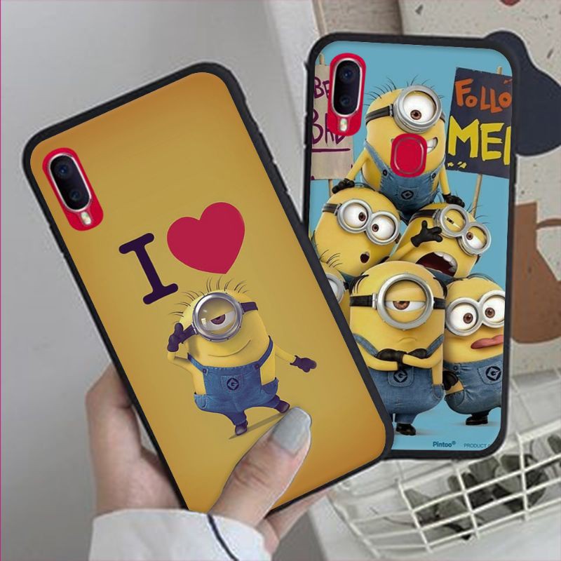 SOFTCASE case silikon oppo a1k a3s a12 a5s a7 a5 a9 a31 a91 a92 a52 2020 a37 a71 f9 f11 pro minion