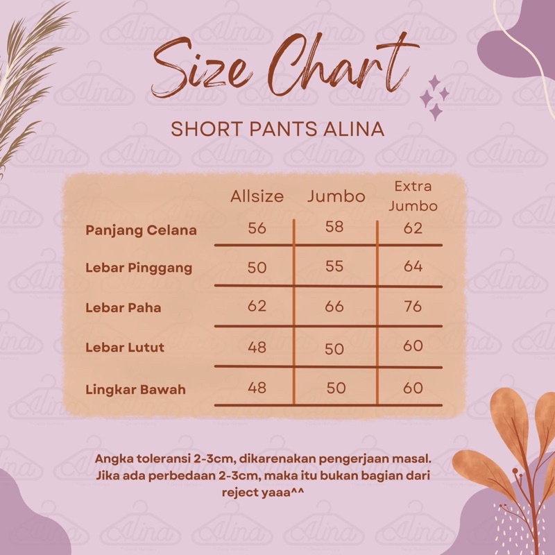 Celana Pendek Wanita Alina - Short Pants  All Size dan Jumbo Perempuan Spandex Ballon - Dalaman Rok Pendek