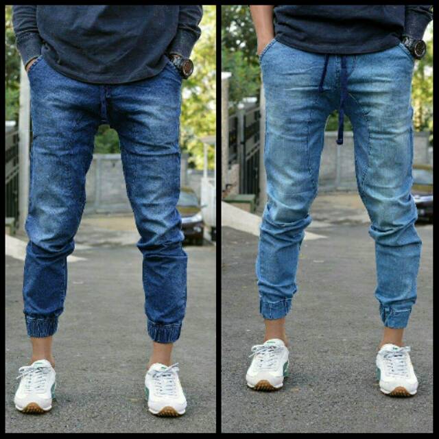 celana joger jeans premium