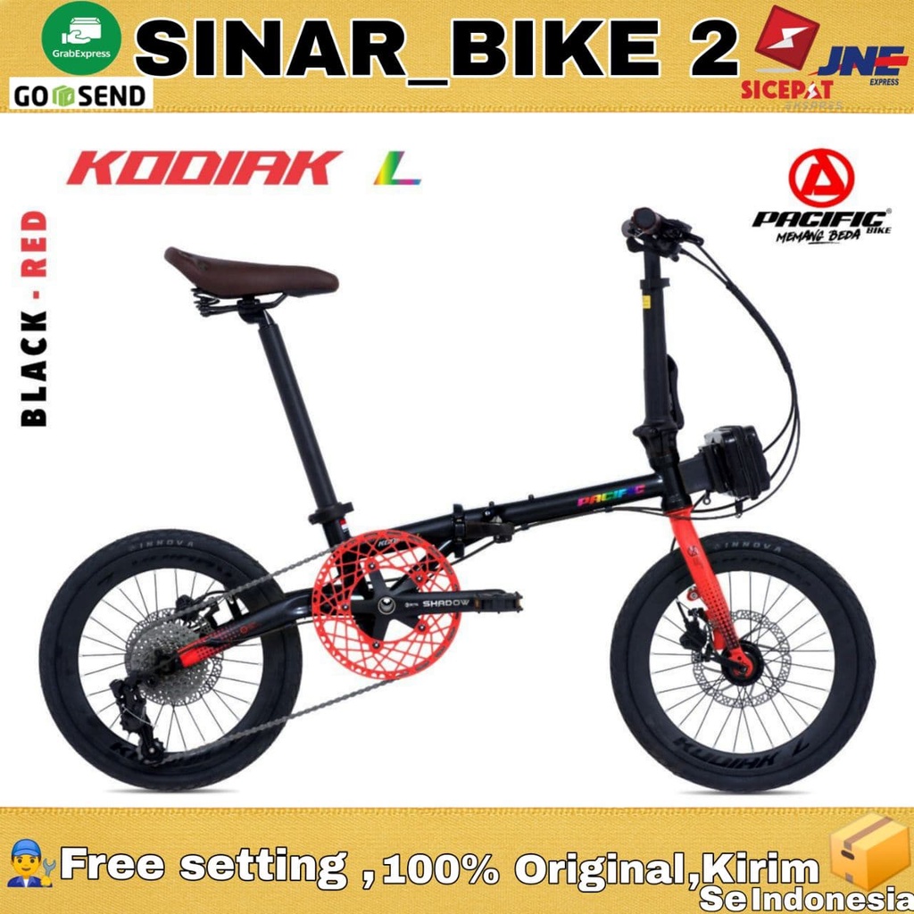 Sepeda lipat 16 inch Pacific Kodiak L Hidraulic 9 speed