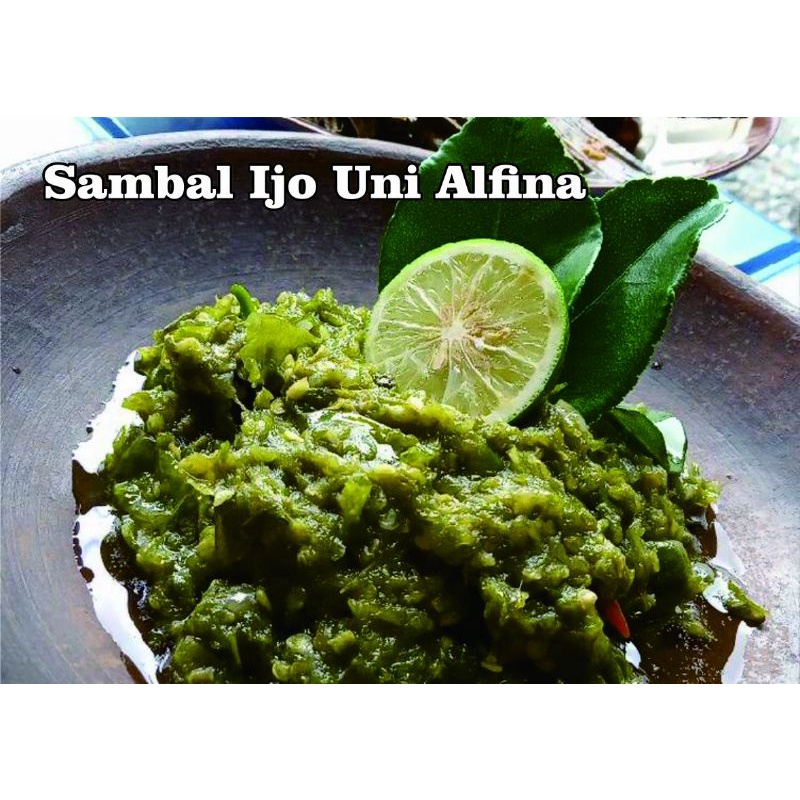 

Sambal Ijo Uni ALFINA 100gr Khas Padang, pedes nampol