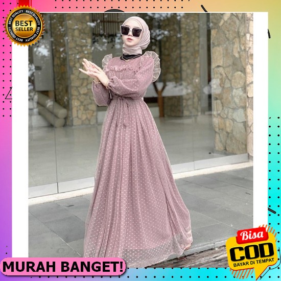 Gamis Gaun Dress Brukat Acara Pesta Kondangan Lamaran Akad Nikah Pengantin Wanita Terbaru 2022 Lebar