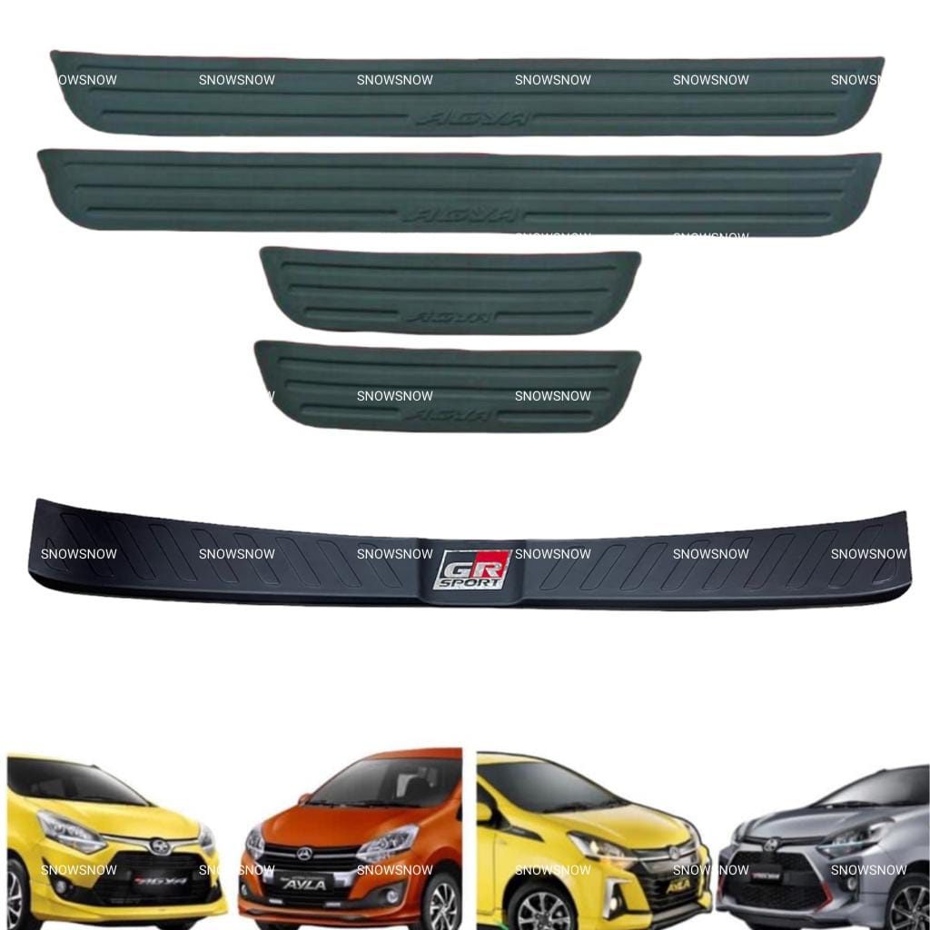 Paket Sillplate Samping Belakang Agya Ayla GR SPORT 2017 2022 2023 UP Hitam Cream