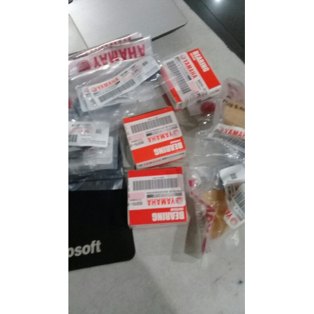 BUSH / BEARING SET + LACES + SEAL LINK 4 PCS LENGAN AYUN ORIGINAL YAMAHA VIXION OLD,NVL,NVA