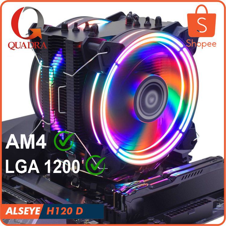 Jual Cpu Cooler Alseye H D Rgb Universal Cpu Socket Cpu Cooler Alseye Halo H D Shopee