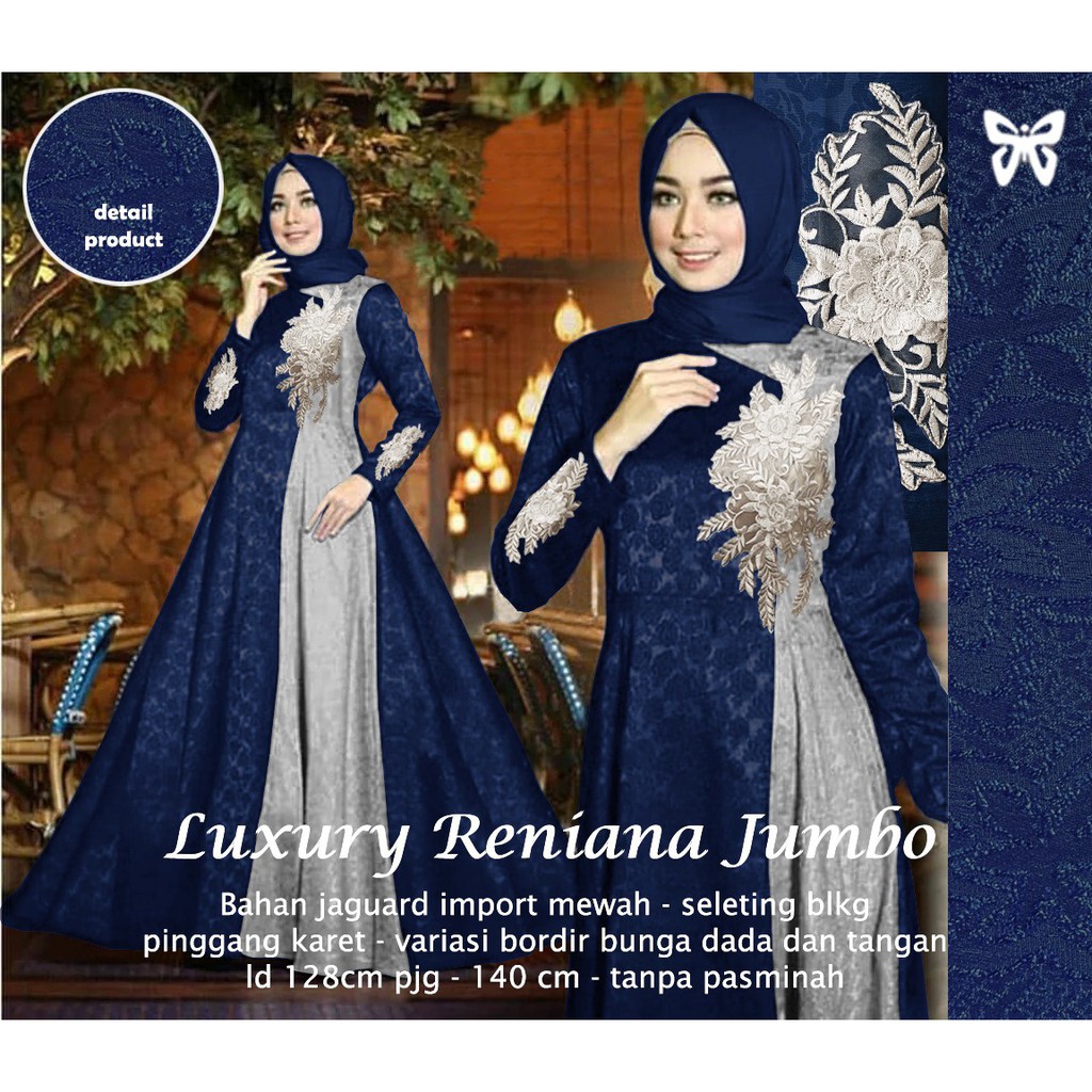 HOPYLOVY - Gamis Wanita Jumbo Terbaru Reniana Luxury