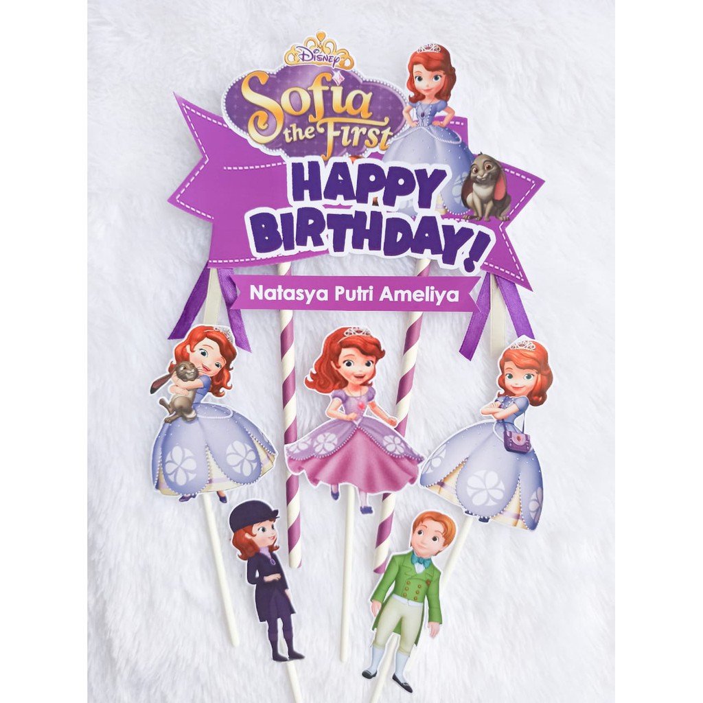 CakeTopperPrincessSofia/TusukankueSofia/DekorasikuePrincessSofia/TopperSofia
