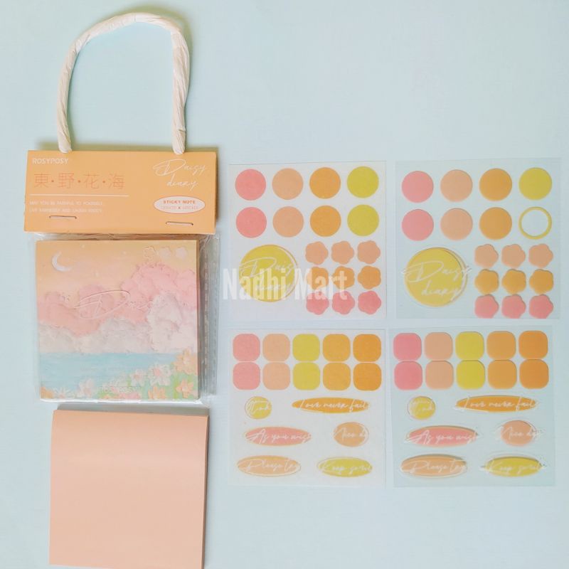 STIKER STICKY NOTE STIKER STICKY NOTES STIKY NOTE MEMONSTICJY NOTE / FLOWER STICKY STIKER FLOWER ROSE-Daisy diary