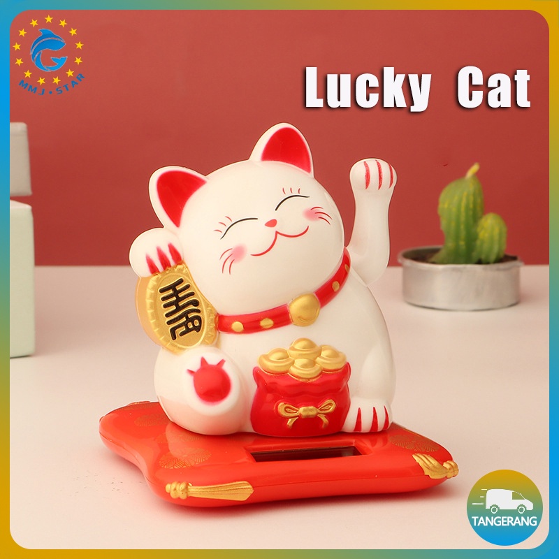 【Sel Surya】Lucky Cat/Kucing Maneki Solar/Kucing Hoki Pajangan/Lucky Cat Solar/Kucing Maneki Neko Solar