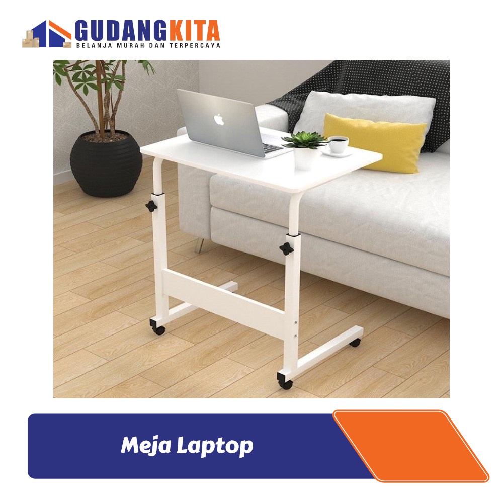 Meja Laptop Roda / Meja Laptop Lipat Portable Standing Desk Adjustable / Meja Laptop Standing