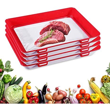 Vakum Tray / Silicone food Fresh Sealer / Tempat Simpan Makanan / Food Preservation Tray