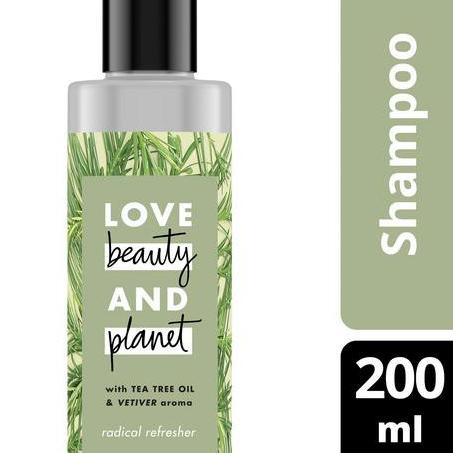 ▼ Love Beauty & Planet Vegan Shampoo Tea Tree Oil & Vetiver for Detox & Greasy Scalp 200 Ml ➬