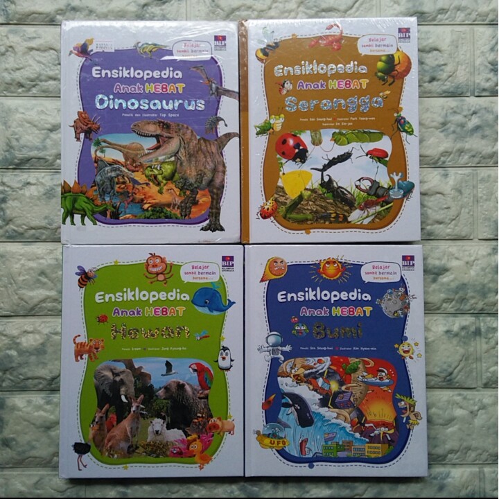 Ensiklopedia Anak Hebat olahraga,  Hewan, tubuh kita, bumi, negara, dinosaurus